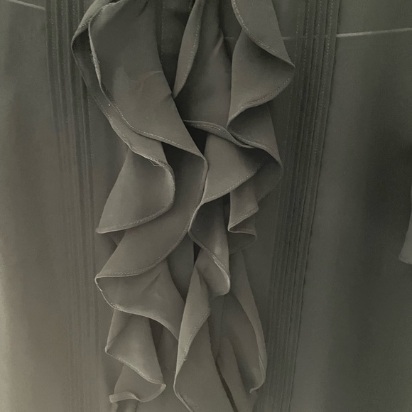 American Living see through black ruffled blouse - Picture 5 of 5